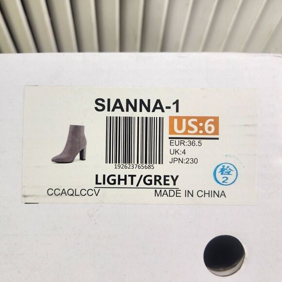 Dream Pairs Sianna Womens Sz 6 Light Gray Suede Side Zip Pointed Toe Ankle Boots - Picture 14 of 14